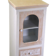 Andorra showcase wooden cabinet 1 glass door + 2 drawers cm40x30h100