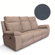 Milano 3 seater sofa 2 manual recliners gray