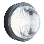 Round black resin ceiling lamp echo line