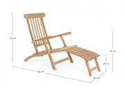 Wooden reclining armchair (FSC) with armrests