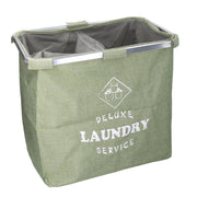 Double folding green fabric basket cm54x34.5h50.5