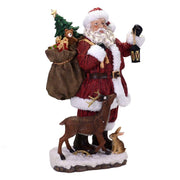 Resin statue father with reindeer cm33x17,7h49,5