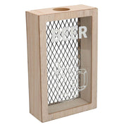 Wine accessories wooden cork holder estia black mesh cm15x6,5h24