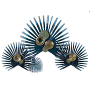 Green leaves metal picture 76.2 x 116.2 x h 8.3 cm