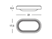 Oval Ceiling 18W Led 4000K orion white line