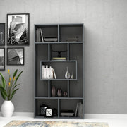 Face bookcase cement gray 90x30x170H cm.