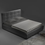 Double bed with Napoli gray container