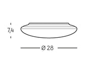 Ceiling light 24W Led 4000K white orchid line