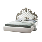 White baroque double bed with container Aleksandra