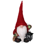 Resin gnome with red lantern 23.5x17h50 cm