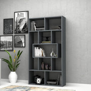 Face bookcase cement gray 90x30x170H cm.