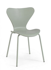 Green polypropylene dining chair TESSA 50x49,5x h82 cm
