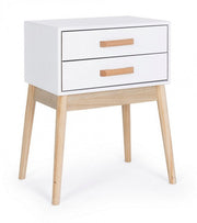 ORDINARY white chest of drawers 2 drawers 58h cm