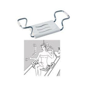 Adjustable Chrome-Plated White Bathtub Seat 19x26x65.5 cm