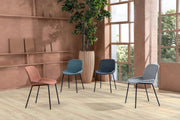 Set of 4 Fabric Chairs 57cm x 46cm H. 80cm