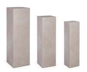 Set of 3 square columns, dove gray Melange garden furniture