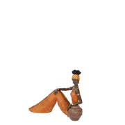 African woman ceramic statue sitting cm21x10,5h16,5