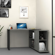 Oslo desk with cement bookcase 120x60xh 74 cm