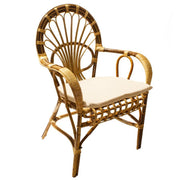 Rattan sole armchair with cushion cm 62 x 65 x h44 - 62-90