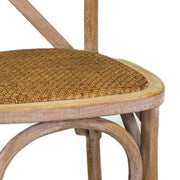 Stackable cross natural wood chair 51x55x46.5 - 89h cm