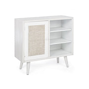 Sideboard with door and three shelves White MONTIEL 66x30x h64.5 cm