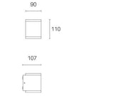 Wall lamp 6W + 6W Led 4000K white tango line