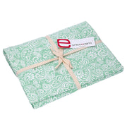 Rectangular sage green jaquard flora tablecloth cm140x180