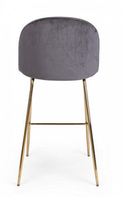 Contemporary design Bar Carry dark gray velvet stool