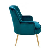 Clelia deep armchair with velvet effect