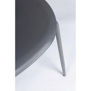 Gray plastic office waiting chair