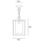 E27 pendant, domus white line