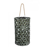 Green hexagon lantern made of wood