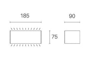 12W Led 3000K wall light white box line