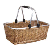 Wicker shopping basket gr cm50x32h20 with movable handles - without lining