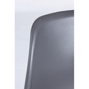 Gray plastic office waiting chair