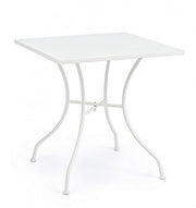 Kelsie white steel table 70x70 cm