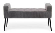 Gray design style velvet bench