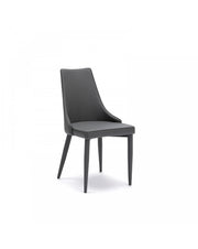 2x Myriam STS dark gray leatherette chair