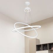 Suspension lamp Muso two white rings Led MDL4438