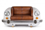 Vintage car sofa with lights 159 x 65 cm