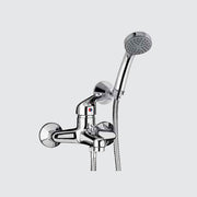 Paini external chromed bath mixer complete with shower and wall support