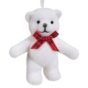 Plastic Bear with Sparkling Glitter Crowd 4pcs L 7.5 x W 5.5 x H 6.2 cm