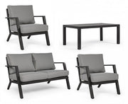 YK13 Anthracite 4-Piece Garden Lounge Set