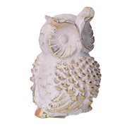 White resin owl cm14x14h19