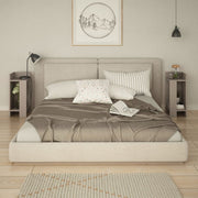 Set of 2 Elos Light Mocha Bedside Tables 25x25x60 cm