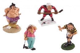 4x Ass4 Sport Caricature Figure