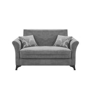 Two seater fabric sofa with container Gray BUKET 160x86x h85 cm