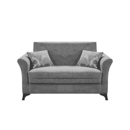 Two seater fabric sofa with container Gray BUKET 160x86x h85 cm