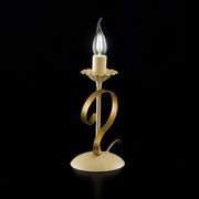 Table lamp in iron ivory gold decape one light 13x h25 cm