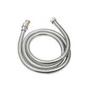 200 cm flexible hose in chromed steel with double crimping.